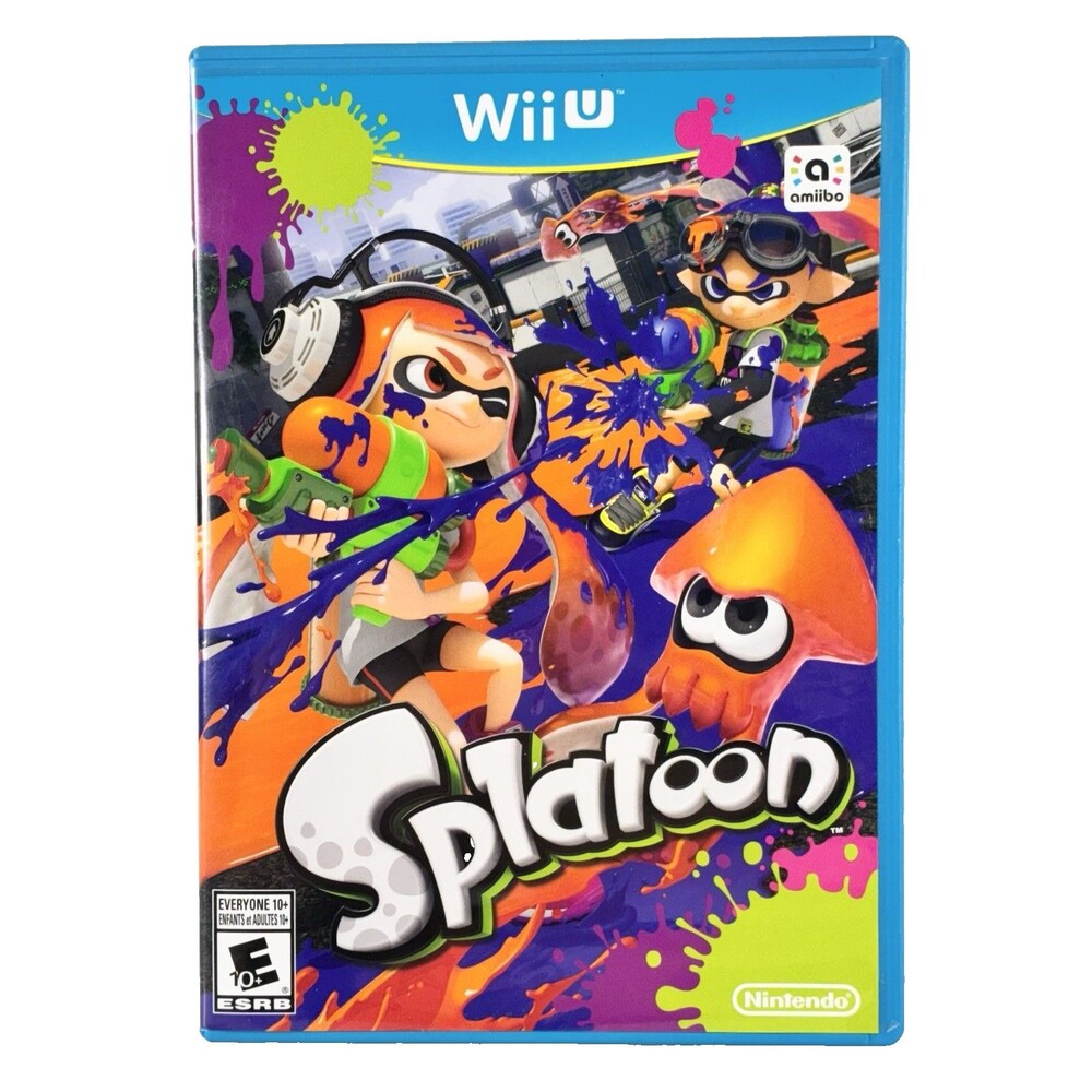 Splatoon Nintendo Wii U 2015 Complete with Manual Insert Tested